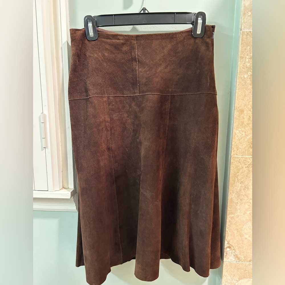 J. Crew Brown Midi A-Line Skirt for Work